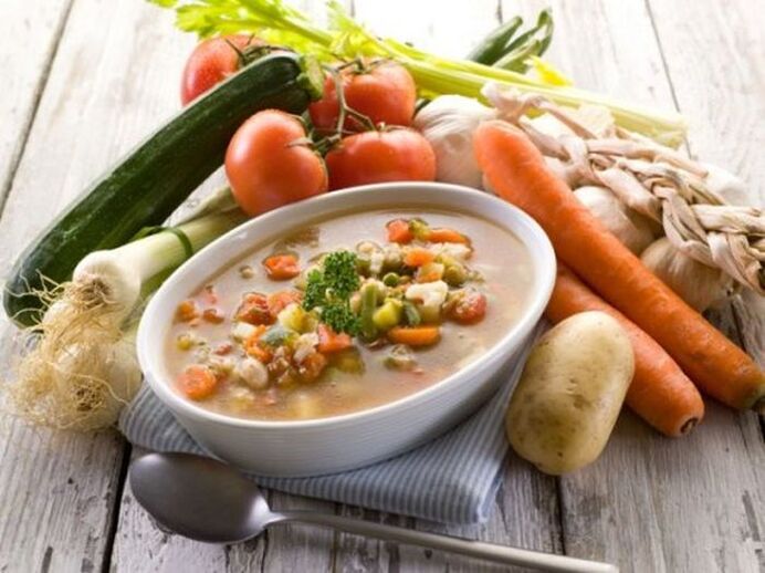 ซุปผักสำหรับโรคกระเพาะ